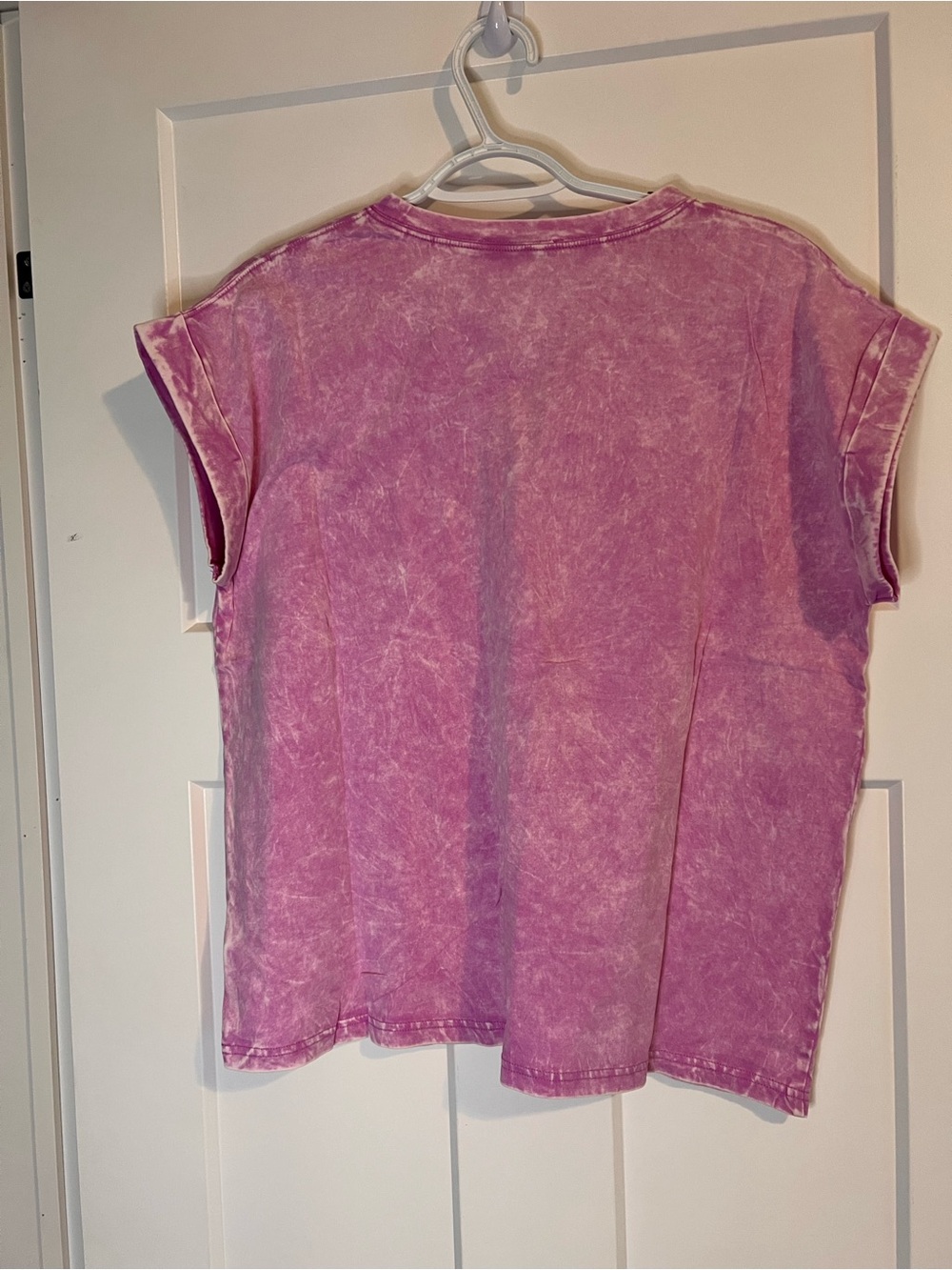 Zenana Outfitters Mineral Wash Pink Short Sleeve Pocket Tee - Picture 2 of 2